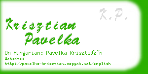 krisztian pavelka business card